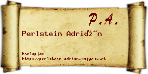 Perlstein Adrián névjegykártya