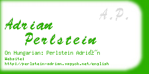 adrian perlstein business card